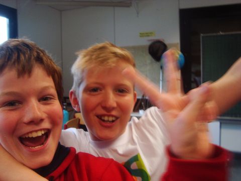 Florian und David als Schulkinder