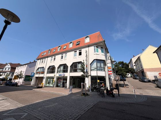 Das Bürogebäude von 116 Media in der Bahnhofstraße 43 in Mühlacker von außen